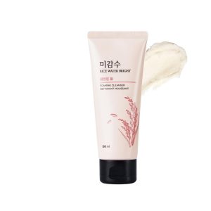The Face Shop Rice Water Bright Foaming Face Wash 100ml Face Wash for Glowing Skin | Cleanser for Uneven Skin Tone | Korean Skin Care, For Oily skin